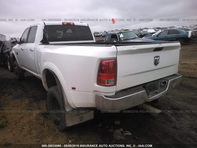 3C63DRJL6CG164858 - 2012 DODGE RAM 3500 LARAMIE WHITE photo 3