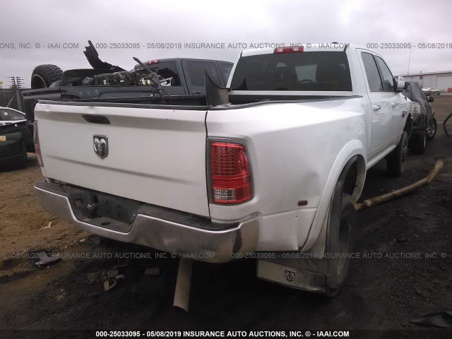 3C63DRJL6CG164858 - 2012 DODGE RAM 3500 LARAMIE WHITE photo 4