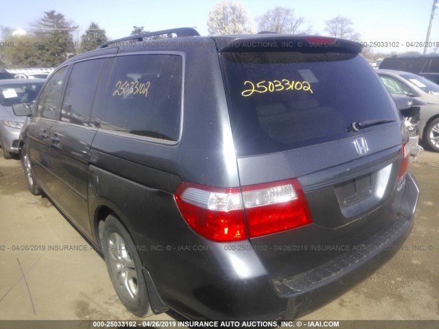 5FNRL38765B057538 - 2005 HONDA ODYSSEY EXL GRAY photo 3