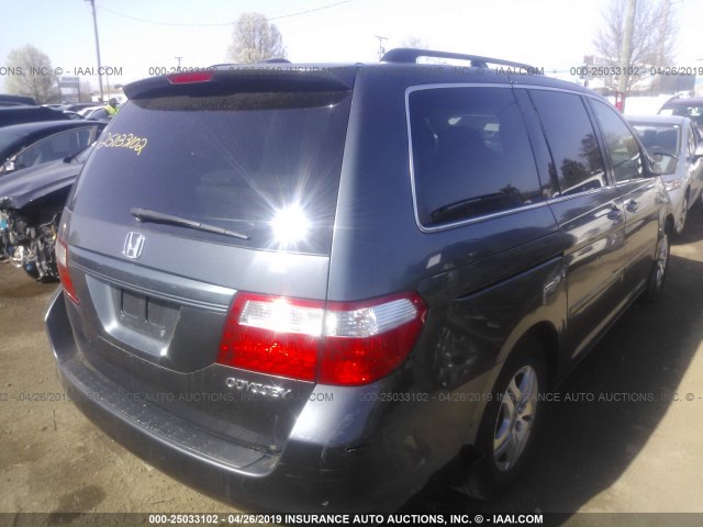 5FNRL38765B057538 - 2005 HONDA ODYSSEY EXL GRAY photo 4