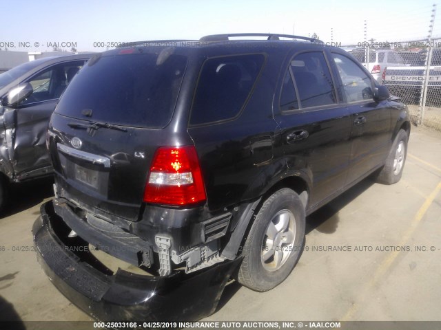 KNDJC735285809056 - 2008 KIA SORENTO EX/LX BLACK photo 4