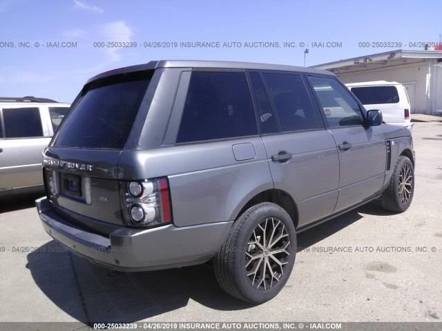 SALME1D48BA331761 - 2011 LAND ROVER RANGE ROVER HSE GRAY photo 4