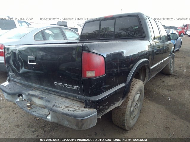 1GCDT13W22K148219 - 2002 CHEVROLET S TRUCK S10 BLACK photo 4