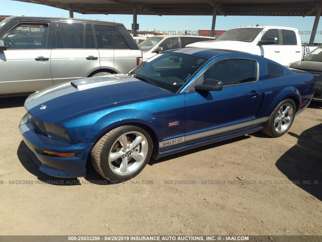 1ZVHT82H485133786 - 2008 FORD MUSTANG GT BLUE photo 2