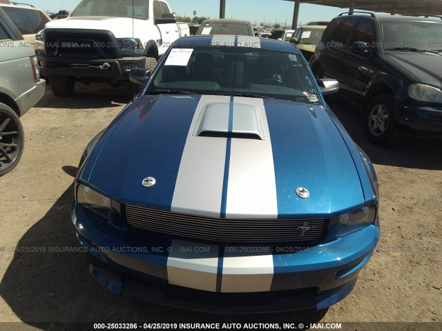 1ZVHT82H485133786 - 2008 FORD MUSTANG GT BLUE photo 6