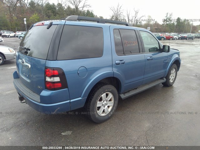 1FMEU73E49UA04385 - 2009 FORD EXPLORER XLT BLUE photo 4