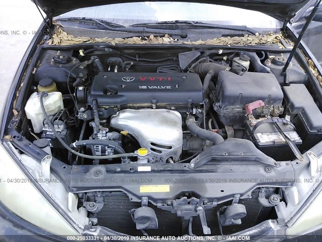 4T1BE30K74U318866 - 2004 TOYOTA CAMRY LE/XLE/SE BLACK photo 10