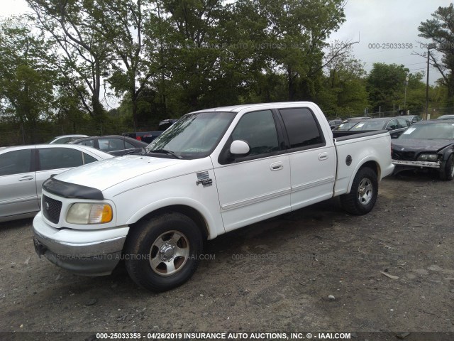 1FTRW07L02KB62367 - 2002 FORD F150 SUPERCREW WHITE photo 2