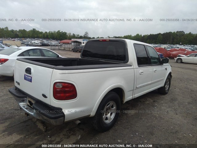 1FTRW07L02KB62367 - 2002 FORD F150 SUPERCREW WHITE photo 4