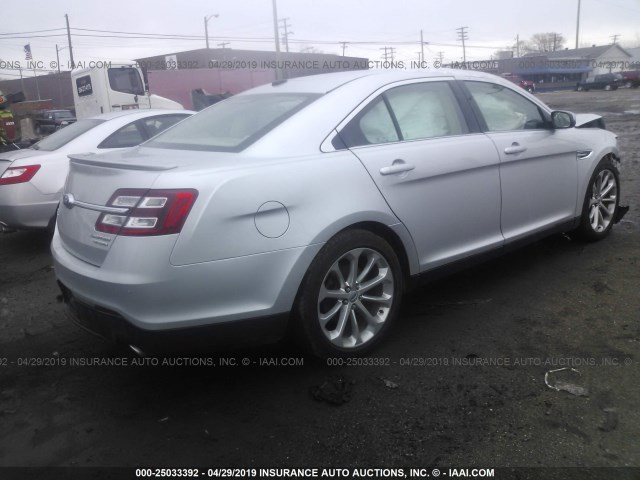 1FAHP2F8XDG107597 - 2013 FORD TAURUS LIMITED SILVER photo 4