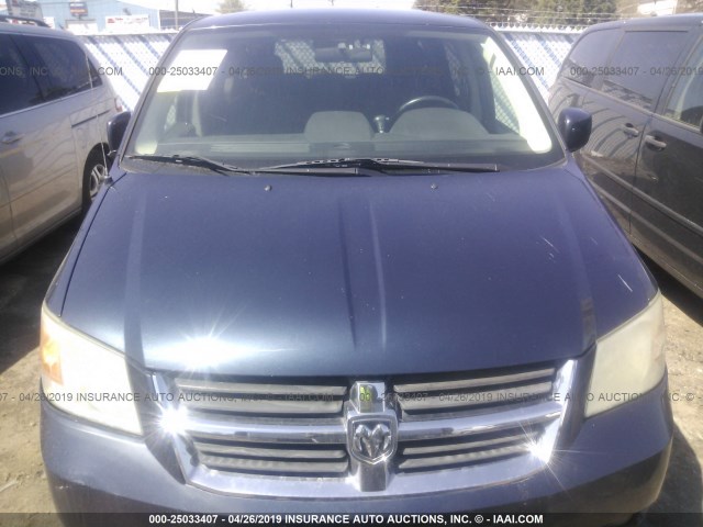 1D8HN54P68B128253 - 2008 DODGE GRAND CARAVAN SXT Dark Blue photo 6