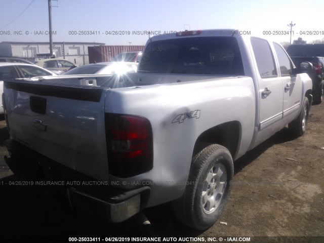 3GCRKSE33AG165344 - 2010 CHEVROLET SILVERADO K1500 LT SILVER photo 4