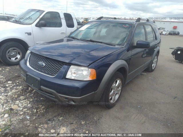 1FMDK02167GA31722 - 2007 FORD FREESTYLE SEL BLUE photo 2