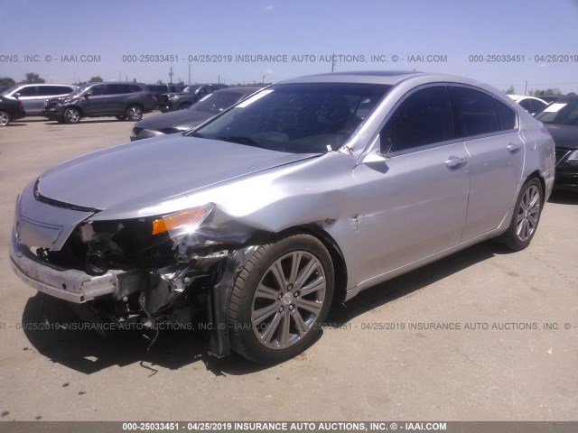 19UUA8F32DA018032 - 2013 ACURA TL SE SILVER photo 2