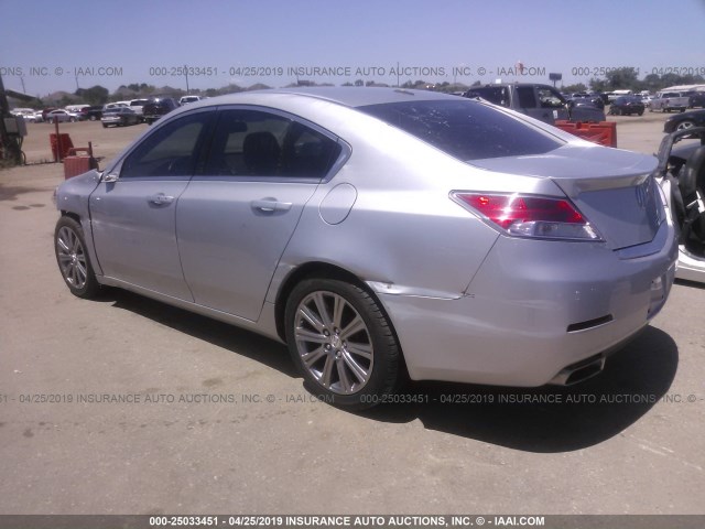 19UUA8F32DA018032 - 2013 ACURA TL SE SILVER photo 3