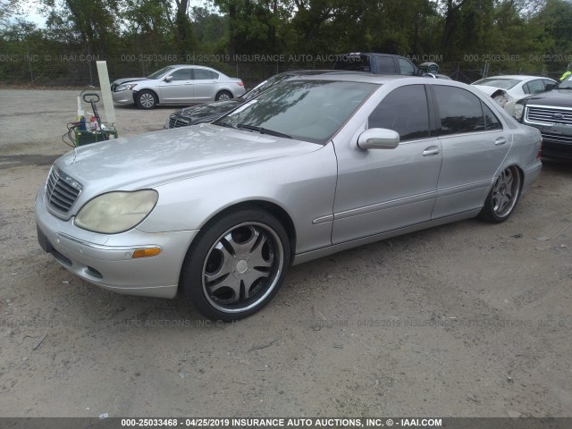 WDBNG75J32A280939 - 2002 MERCEDES-BENZ S SILVER photo 2