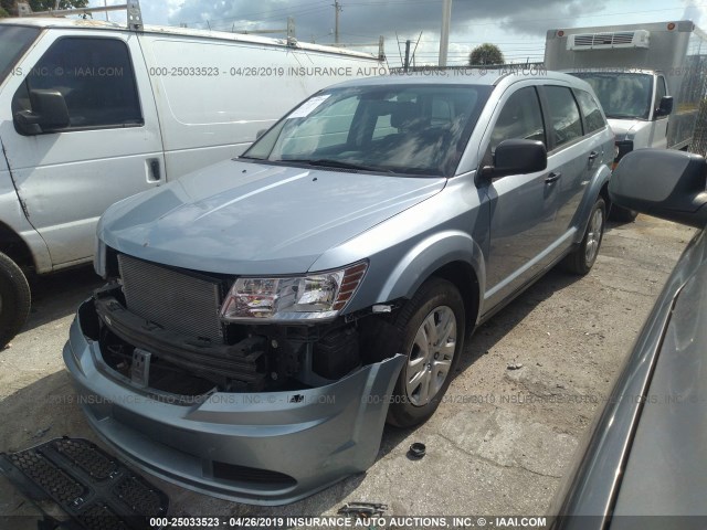 3C4PDCAB3DT728621 - 2013 DODGE JOURNEY Light Blue photo 2