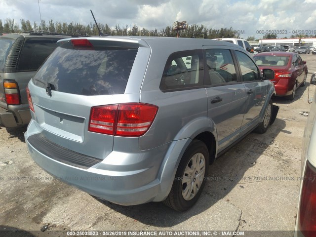 3C4PDCAB3DT728621 - 2013 DODGE JOURNEY Light Blue photo 4