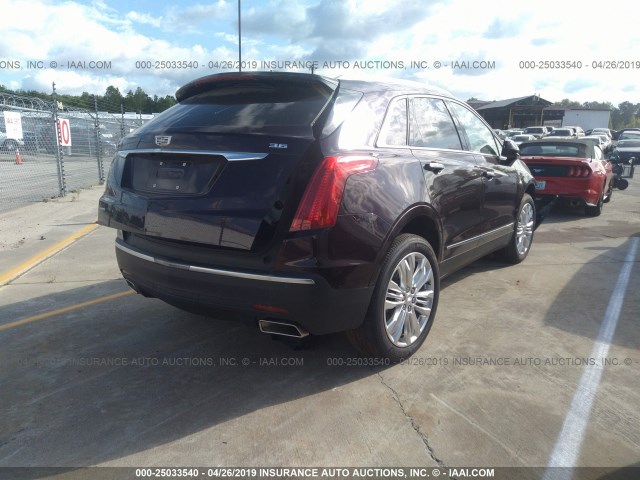 1GYKNFRS8JZ226876 - 2018 CADILLAC XT5 PREMIUM LUXURY BURGUNDY photo 4