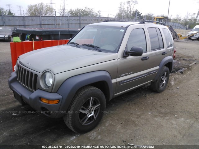 1J4GL48K43W718374 - 2003 JEEP LIBERTY SPORT/FREEDOM BEIGE photo 2