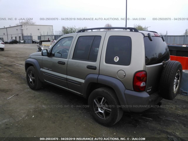 1J4GL48K43W718374 - 2003 JEEP LIBERTY SPORT/FREEDOM BEIGE photo 3