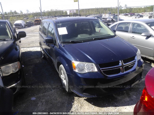 2C4RDGCG4CR358063 - 2012 DODGE GRAND CARAVAN SXT BLUE photo 1