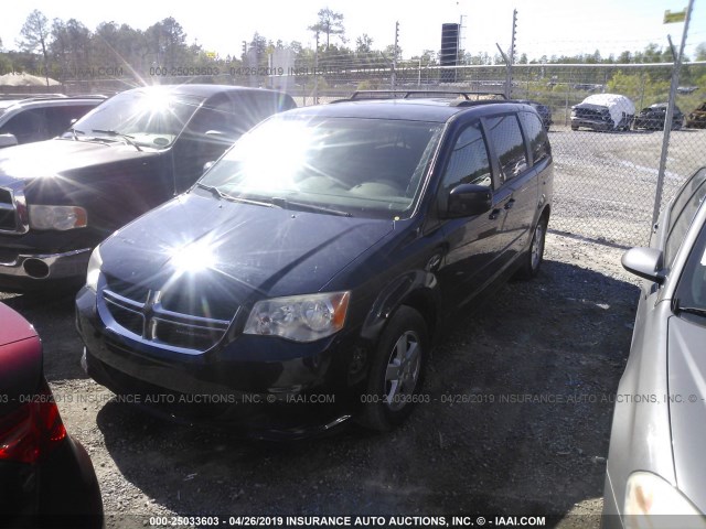 2C4RDGCG4CR358063 - 2012 DODGE GRAND CARAVAN SXT BLUE photo 2