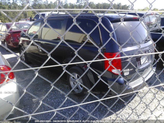 2C4RDGCG4CR358063 - 2012 DODGE GRAND CARAVAN SXT BLUE photo 3