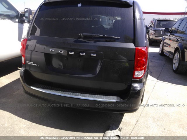 2C4RDGBG9CR139357 - 2012 DODGE GRAND CARAVAN SE BLACK photo 6