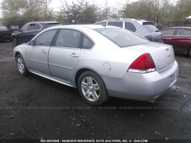 2G1WB5E32F1156826 - 2015 CHEVROLET IMPALA LIMITED LT SILVER photo 3