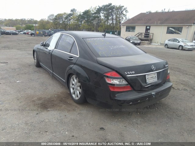 WDDNG86X07A122677 - 2007 MERCEDES-BENZ S 550 4MATIC BLACK photo 3