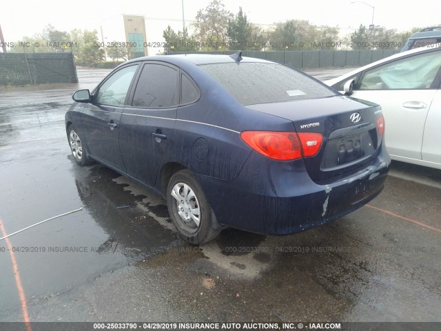 KMHDU46D49U755449 - 2009 HYUNDAI ELANTRA GLS/SE BLUE photo 3