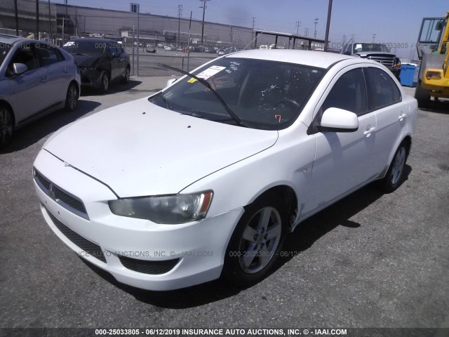 JA3AU26U38U003816 - 2008 MITSUBISHI LANCER WHITE photo 2