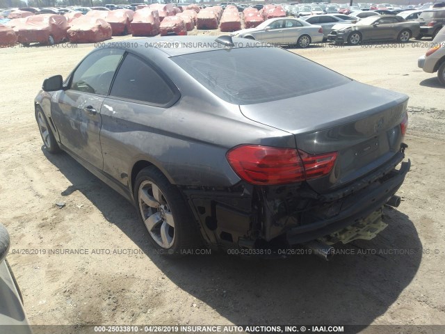 WBA3R1C56EK190640 - 2014 BMW 435 I GRAY photo 3