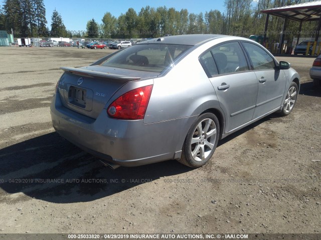 1N4BA41EX8C816754 - 2008 NISSAN MAXIMA SE/SL SILVER photo 4