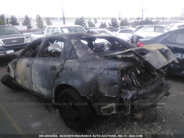 WAUAF68E05A494719 - 2005 AUDI A4 2.0T BLACK photo 3