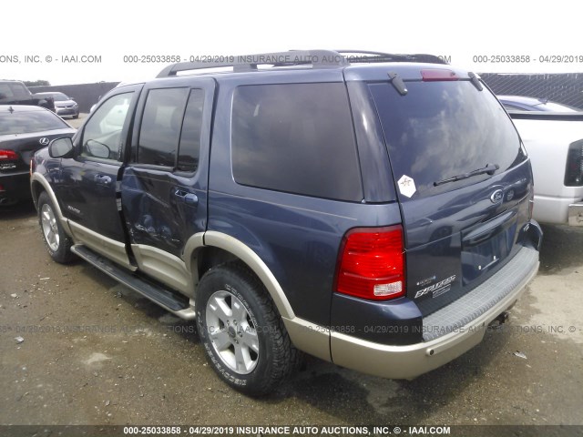 1FMZU74K45UA53926 - 2005 FORD EXPLORER EDDIE BAUER BLUE photo 3