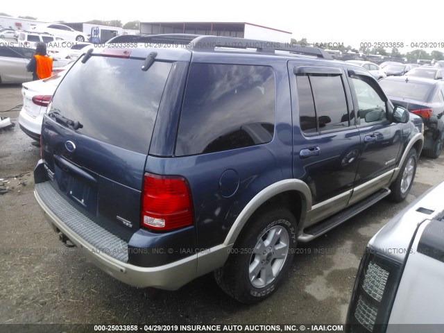 1FMZU74K45UA53926 - 2005 FORD EXPLORER EDDIE BAUER BLUE photo 4