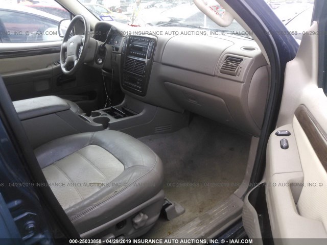 1FMZU74K45UA53926 - 2005 FORD EXPLORER EDDIE BAUER BLUE photo 5