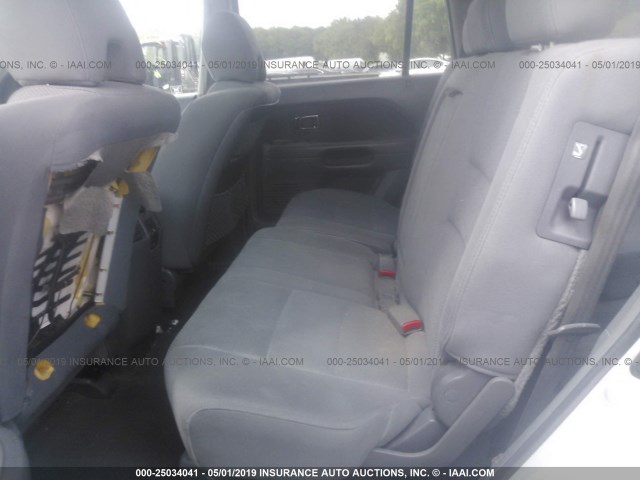 5FNYF28328B028357 - 2008 HONDA PILOT SE SILVER photo 8