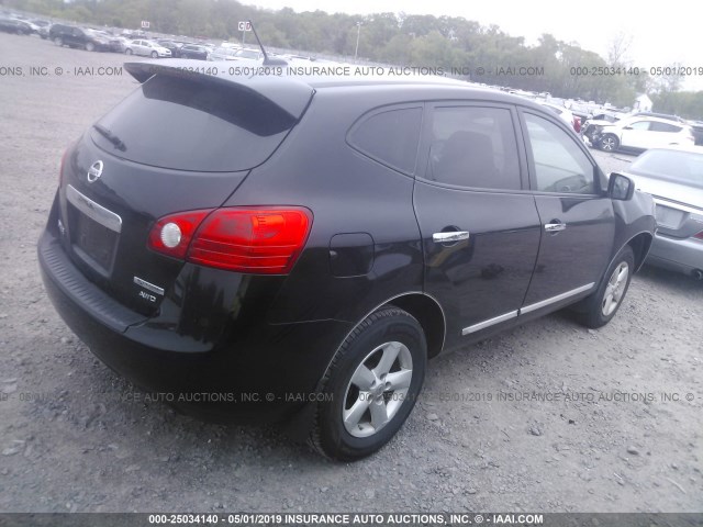 JN8AS5MV4CW710221 - 2012 NISSAN ROGUE S/SV BLACK photo 4