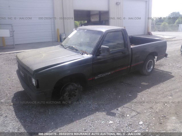 1GTCS14R6M0519243 - 1991 GMC SONOMA BLACK photo 2