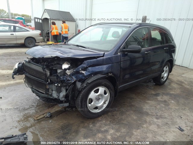 JHLRE38377C026244 - 2007 HONDA CR-V LX Niebieski zdjęcie 2
