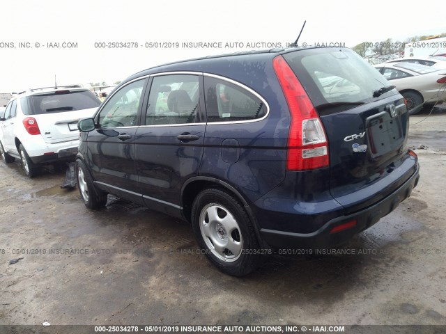 JHLRE38377C026244 - 2007 HONDA CR-V LX Niebieski zdjęcie 3
