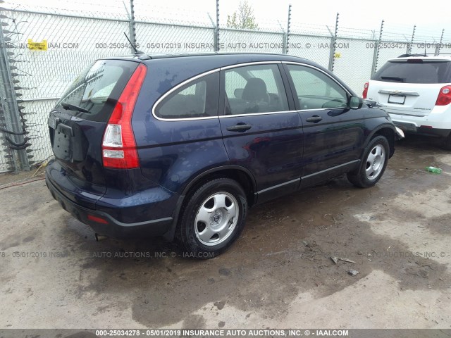 JHLRE38377C026244 - 2007 HONDA CR-V LX Niebieski zdjęcie 4