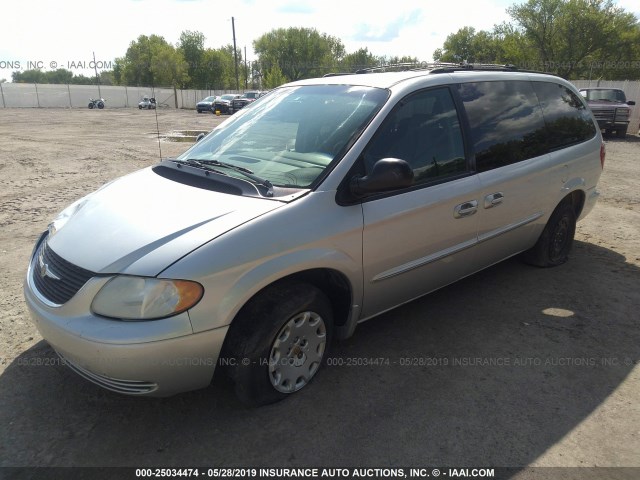 2C4GP44382R706762 - 2002 CHRYSLER TOWN & COUNTRY LX SILVER photo 2