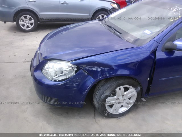 1G1AL55F467816689 - 2006 CHEVROLET COBALT LT BLUE photo 6