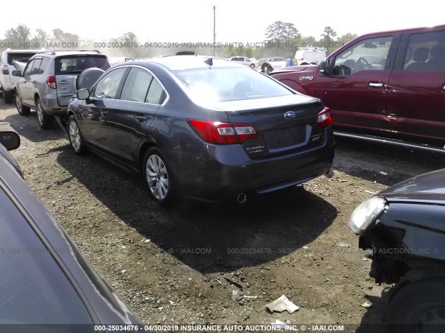 4S3BNAD69G3012722 - 2016 SUBARU LEGACY 2.5I PREMIUM GRAY photo 3