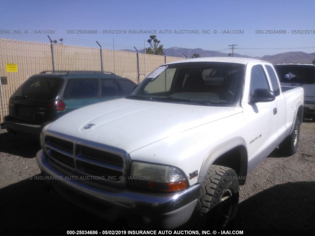 1B7GG22X8XS206892 - 1999 DODGE DAKOTA WHITE photo 2