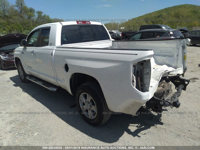 5TFUW5F10EX387564 - 2014 TOYOTA TUNDRA DOUBLE CAB SR/SR5 WHITE photo 3